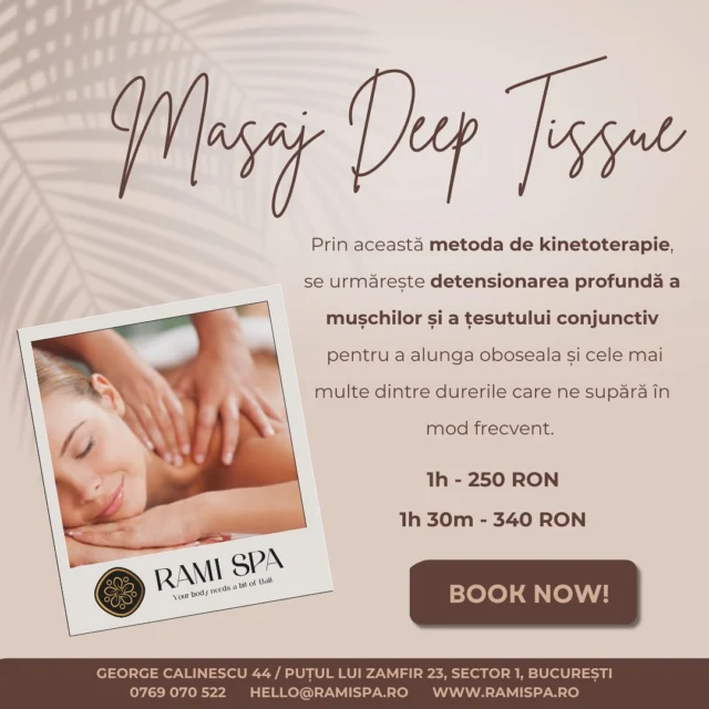 📞 +40 769 070 522 
📩 hello@ramispa.ro
📍 RaMi Spa 1 - George Călinescu 44A, Sector 1, București 
📍 RaMi Spa 2 - Puțul lui Zamfir 23, Sector 1, București 

#ramispa #masajbucuresti #massagebucharest #balinesemassage #spabucuresti #masajbalinez #masajbalinezbucuresti